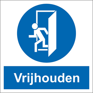nooduitgang vrijhouden